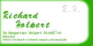 richard holpert business card